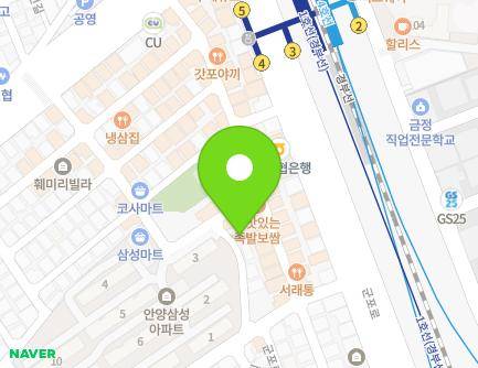 경기도 군포시 군포로719번길 20-16 (금정동, 금강다세대주택) 지도