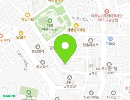 경기도 군포시 금재로 45-1 (금정동, 뉴월드빌라) 지도
