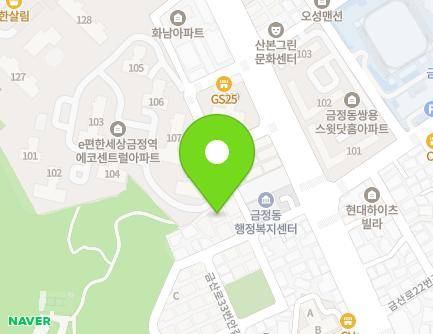 경기도 군포시 금산로33번길 14-1 (금정동, 렉스빌라) 지도