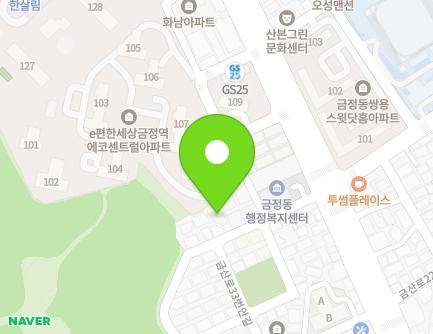 경기도 군포시 금산로33번길 18 (금정동, 렉스빌라) 지도