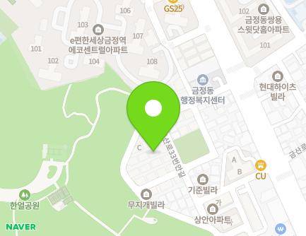 경기도 군포시 금산로33번안길 8-1 (금정동, 대덕빌라) 지도