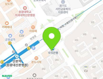경기도 군포시 번영로 516 (금정동, 삼경크리닉센타) 지도