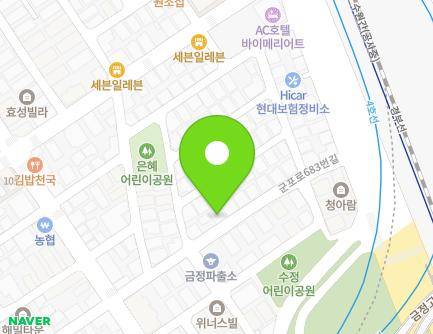 경기도 군포시 군포로683번길 26 (금정동, 럭키빌라) 지도