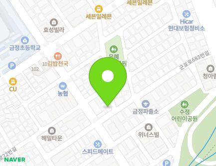 경기도 군포시 군포로683번길 44 (금정동, 서광파크빌) 지도