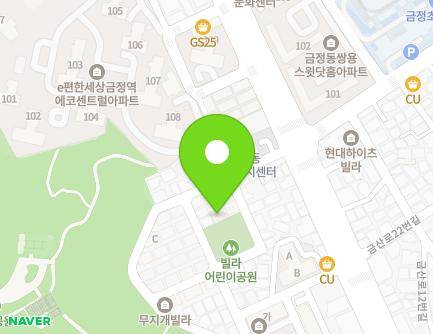 경기도 군포시 금산로33번길 11-6 (금정동, 오성다세대) 지도