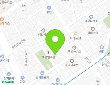 경기도 군포시 당산로155번길 17 (금정동, 엘림원룸주택) 지도