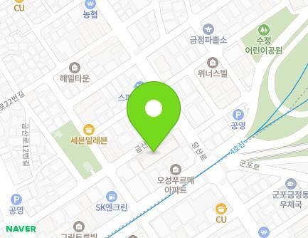 경기도 군포시 금산로6번길 36 (금정동, 주영리치빌 주상복합) 지도