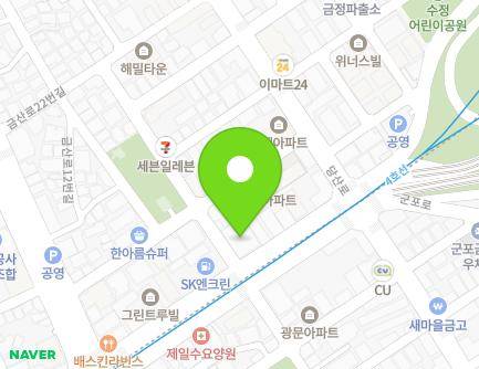 경기도 군포시 번영로609번길 6 (금정동, 태광오피스텔) 지도