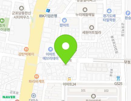 경기도 군포시 봉성로 12 (당동, 휴먼파크) 지도