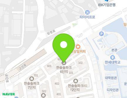 경기도 군포시 고산로185번길 6 (당정동, 한솔솔파크아파트) 지도