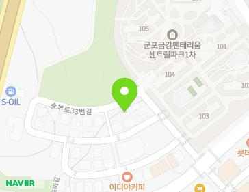 경기도 군포시 송부로33번길 15 (도마교동) 지도