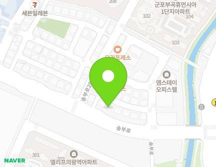 경기도 군포시 송부로291번안길 4-14 (부곡동) 지도