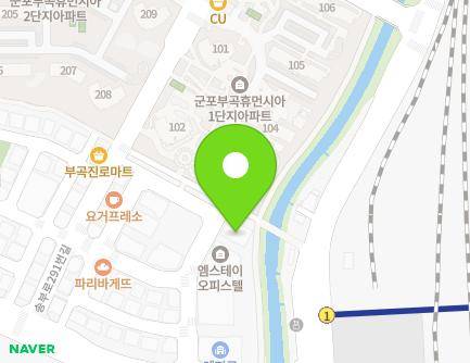 경기도 군포시 송부로291번안길 3-33 (부곡동, 의왕프라자) 지도