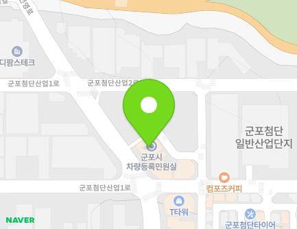 경기도 군포시 번영로 44 (부곡동, 삼덕빌딩) 지도