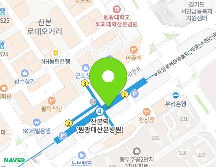 경기도 군포시 번영로 504 (산본동, 산본역) 지도