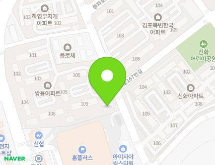 경기도 김포시 중봉로58번길 60 (감정동, 쌍용아파트) 지도