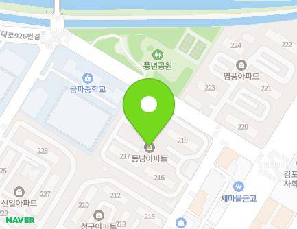 경기도 김포시 사우중로73번길 39 (북변동, 풍년마을동남아파트) 지도