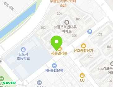 경기도 김포시 봉화로182번길 29 (북변동, 대우아파트) 지도