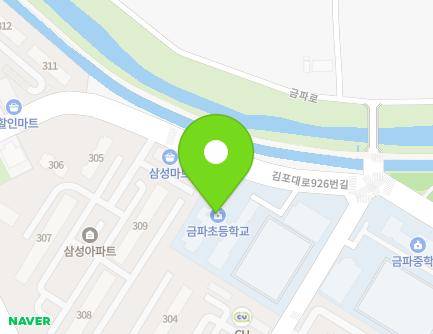 경기도 김포시 김포대로926번길 74 (북변동, 금파초등학교) 지도