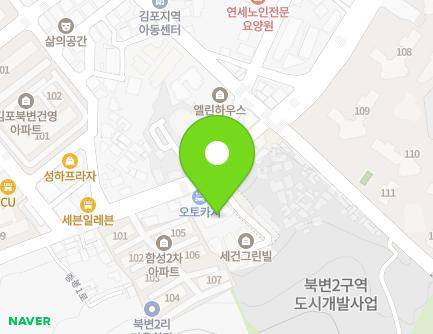 경기도 김포시 중봉1로 66-8 (북변동) 지도