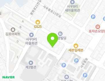 경기도 김포시 사우중로3번길 13-18 (사우동, 씨티원텔) 지도