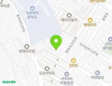 경기도 김포시 사우중로3번길 48 (사우동) 지도