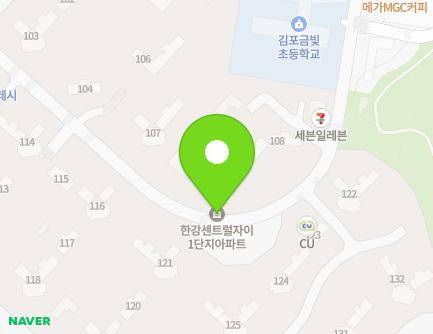 경기도 김포시 태장로 845 (장기동, 한강센트럴자이1단지) 지도