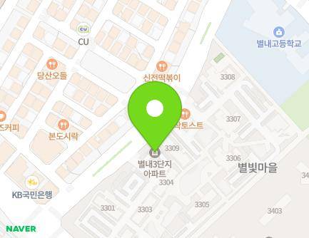 경기도 남양주시 별내5로 22 (별내동, 별빛마을3단지) 지도