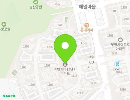 경기도 남양주시 진접읍 해밀예당3로 37 (휴먼시아17단지아파트) 지도