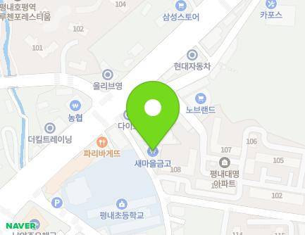 경기도 남양주시 경춘로1306번길 7 (평내동, 남양주동부새마을금고) 지도
