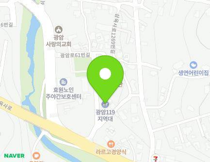 경기도 동두천시 삼육사로1269번길 9 (광암동, 광암동 119지역대) 지도