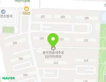 경기도 동두천시 지행로 16 (지행동, 송내주공1단지아파트) 지도