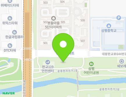 경기도 성남시 분당구 대왕판교로644번길 68 (삼평동) 지도