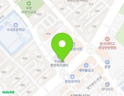 경기도 성남시 분당구 불정로 253 (수내동, 수내치안센터) 지도