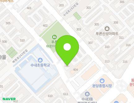 경기도 성남시 분당구 돌마로356번길 31 (수내동, 아름다운유치원) 지도