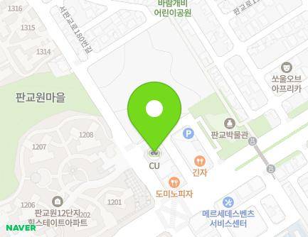 경기도 성남시 분당구 서판교로 164 (판교동, 훼미리프라자) 지도