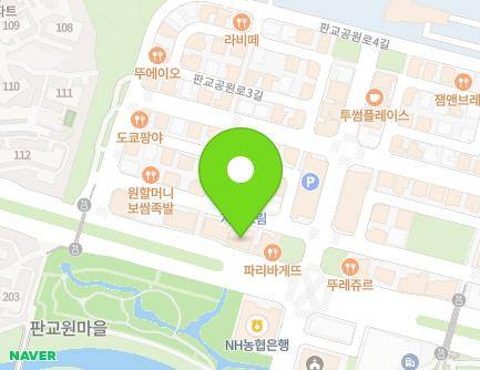 경기도 성남시 분당구 운중로 237 (판교동) 지도
