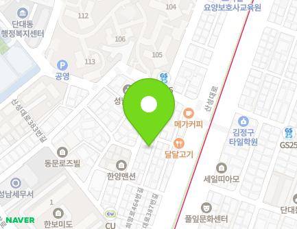 경기도 성남시 수정구 희망로464번길 25 (단대동) 지도