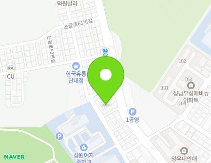 경기도 성남시 수정구 논골로 45-3 (단대동) 지도