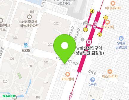 경기도 성남시 수정구 산성대로437번길 3 (단대동) 지도