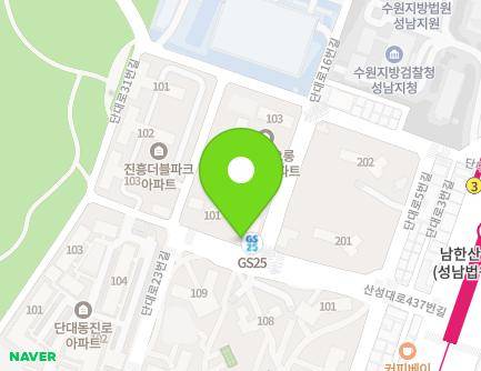 경기도 성남시 수정구 산성대로437번길 18-1 (단대동) 지도