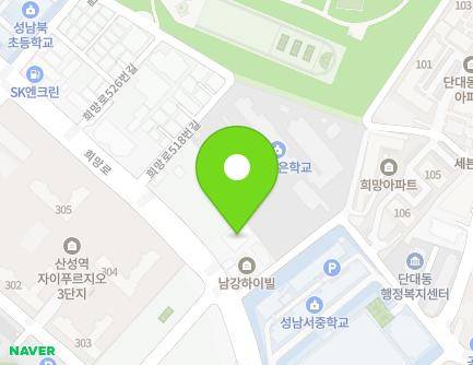 경기도 성남시 수정구 희망로 510 (단대동) 지도