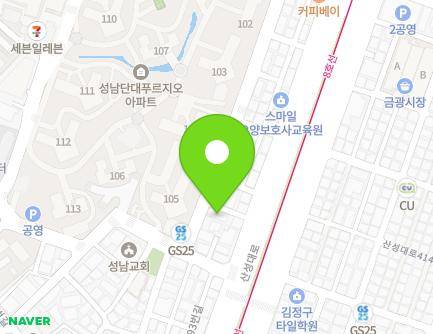 경기도 성남시 수정구 산성대로 411-3 (단대동, 힐하우스) 지도