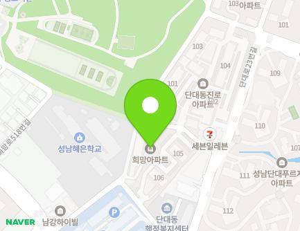 경기도 성남시 수정구 희망로506번길 13 (단대동, 희망아파트) 지도