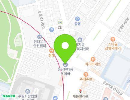 경기도 성남시 수정구 산성대로 475 (단대동, 단대동우체국) 지도