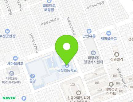 경기도 성남시 수정구 남문로 112 (태평동, 금빛초등학교) 지도