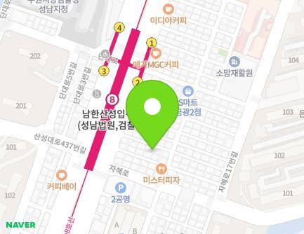 경기도 성남시 중원구 산성대로442번길 6 (금광동, 퀸즈파크) 지도