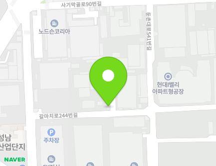 경기도 성남시 중원구 갈마치로244번길 15 (상대원동, 기산전자제1공장) 지도