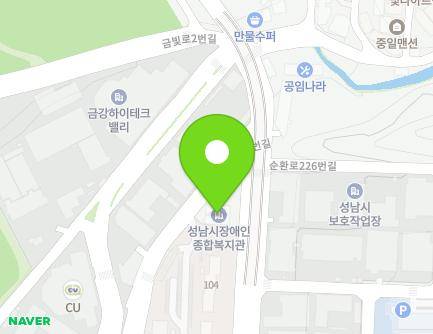 경기도 성남시 중원구 사기막골로150번길 20 (상대원동, 장애인종합복지관) 지도