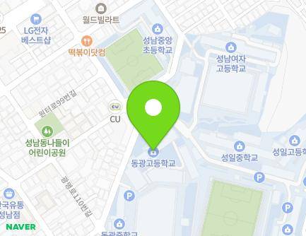 경기도 성남시 중원구 원터로 84 (성남동, 동광고등학교) 지도